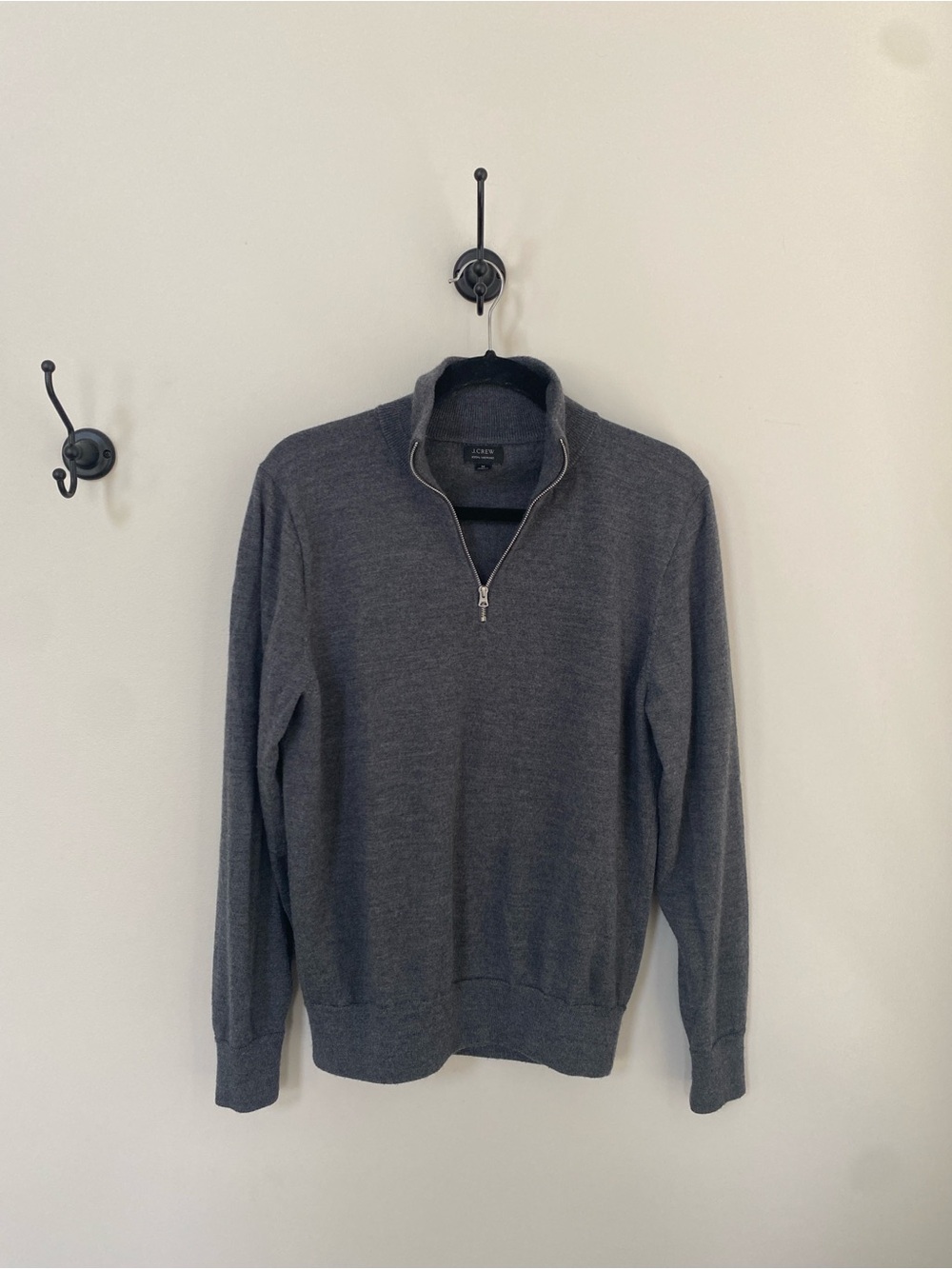 J Crew 100% Merino Wool Quarter Zip Mens Medium